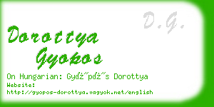dorottya gyopos business card